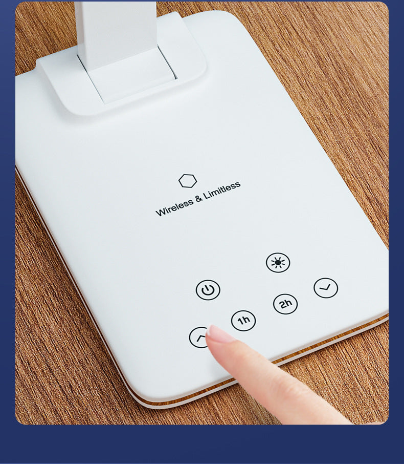 Multifunctional Eye Protection Desk Lamp Smart Touch Foldable Timer15Wireless Charging Office Dimmable Reading Business Desk Lamp