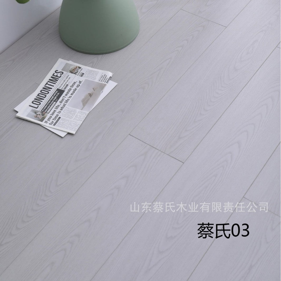 New Three-layer Solid Wood Composite Flooring ENF Grade Lock Flame Retardant Cream Style Natural Wood Style14mm Wear-Resistant Waterproof