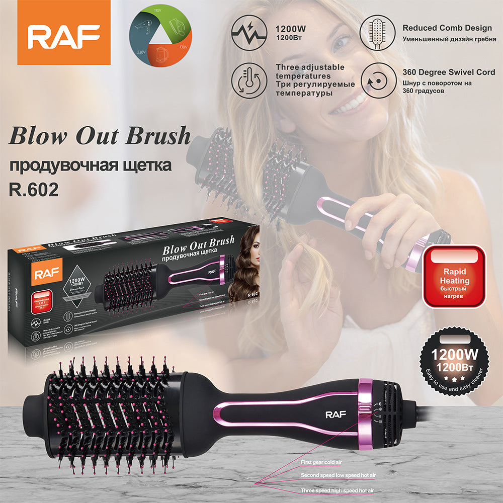 RAF European Standard Curling and Straightening Dual-use Hair Styling 3-in-1 Hot Air Brush Automatic Curling Iron Electric Hair Dryer