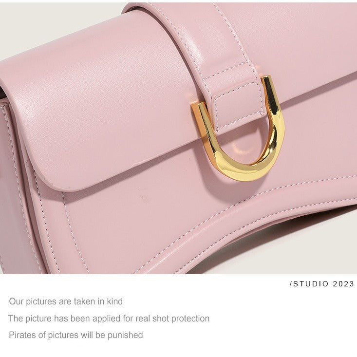 Versatile Texture New Baguette Bag Retro Fashion Elegant Versatile Shoulder Underarm Bag Crossbody Women's Bag