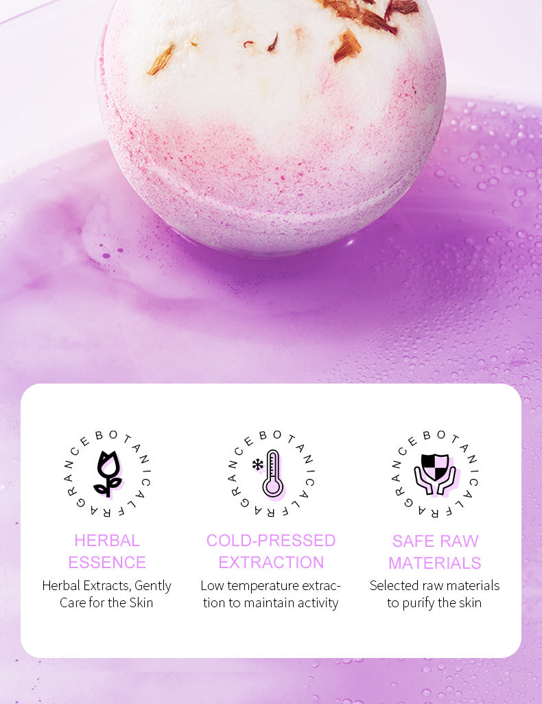 Full English Dried Flower Explosive Bath Salt Ball100gSADOER Clean Fragrance Bath Ball  Wholesale