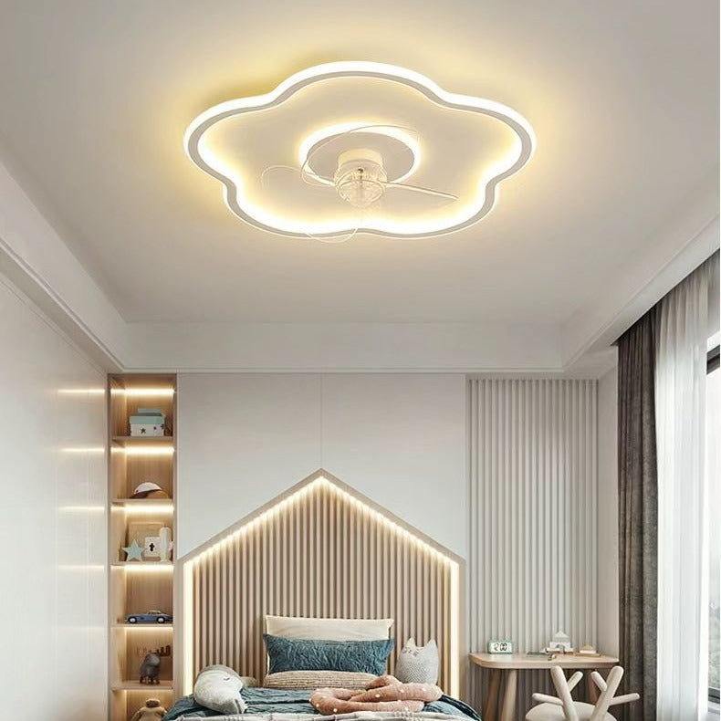 Bedroom fan light integrated modern minimalist2025New style ceiling fan light for children's room and dining room