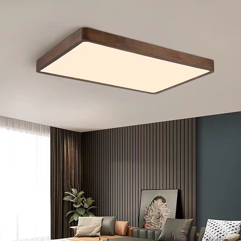Ceiling Light Black Walnut Elegant Solid Wood Master Bedroom Light Chinese Style Ultra-thin Living Room Light Whole House New Chinese Style Package
