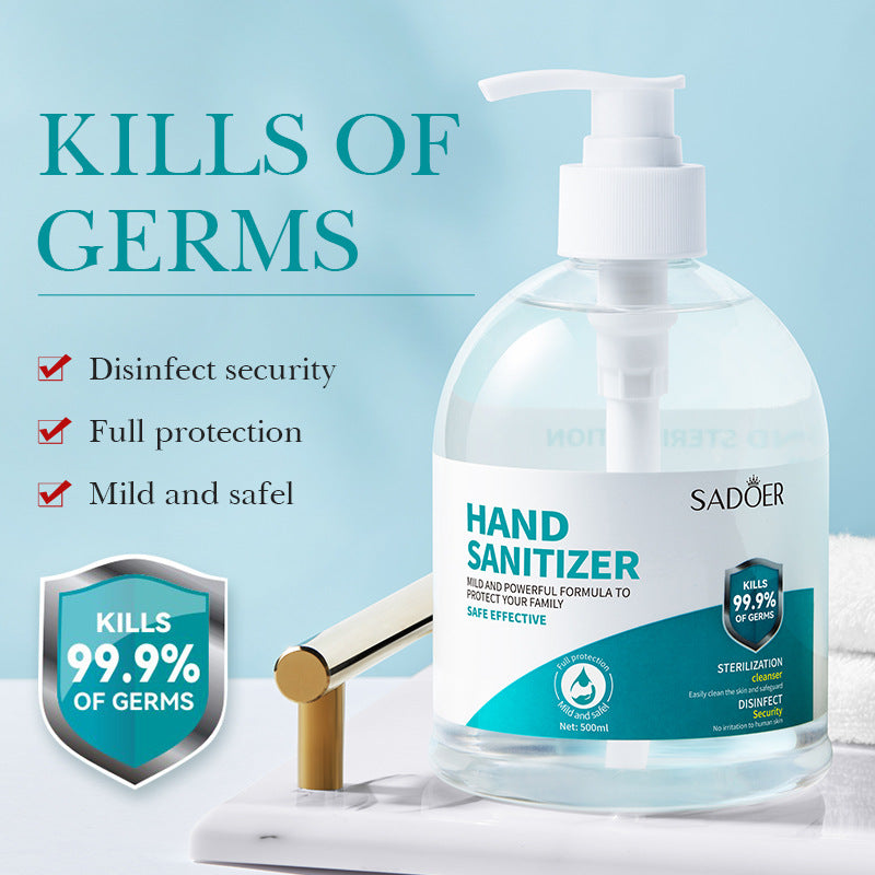 All English Hand Sanitizer500ml SADOER Foam Deep Cleansing Large Capacity  Foreign Trade Wholesale