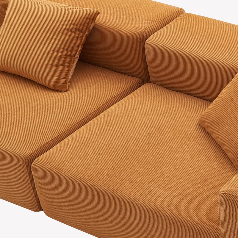 Fully Compressed Sofa Compression Sofa Corduroy Fabric Sofa for Home Living Room Straight Sofa Shipping and tax not included
