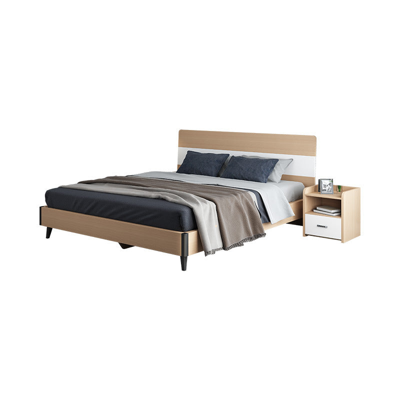 Modern Minimalist Small Apartment Master Bedroom Furniture Wedding Bed Hotel apartment B&B simple economical double bed