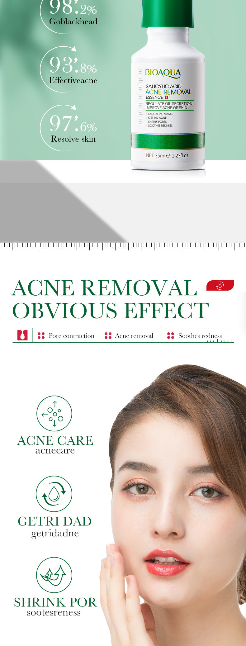 Full English Essence Serum35ml BIOAOUA Salicylic acid moisturizing and hydrating  wholesale