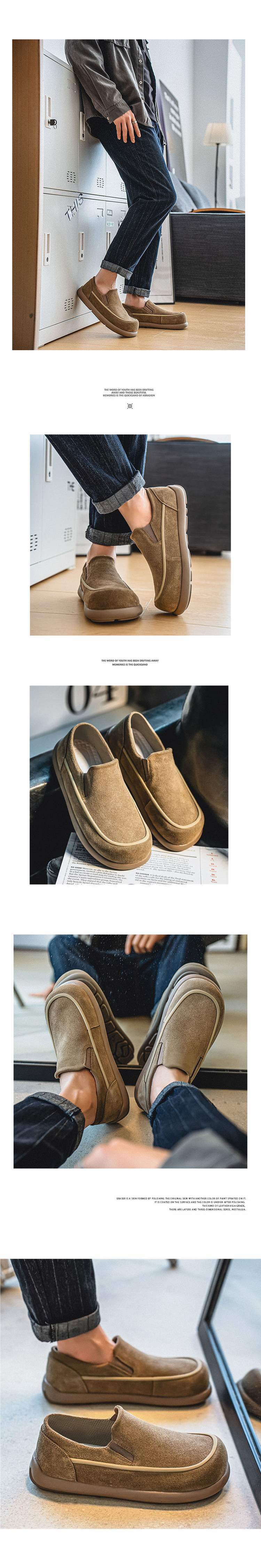 Birkenstock Shoes Men's Spring Anti-Slip Wear-Resistant Retro Sports Casual Shoes Men's Lazy Slip-On Large Size Loafers