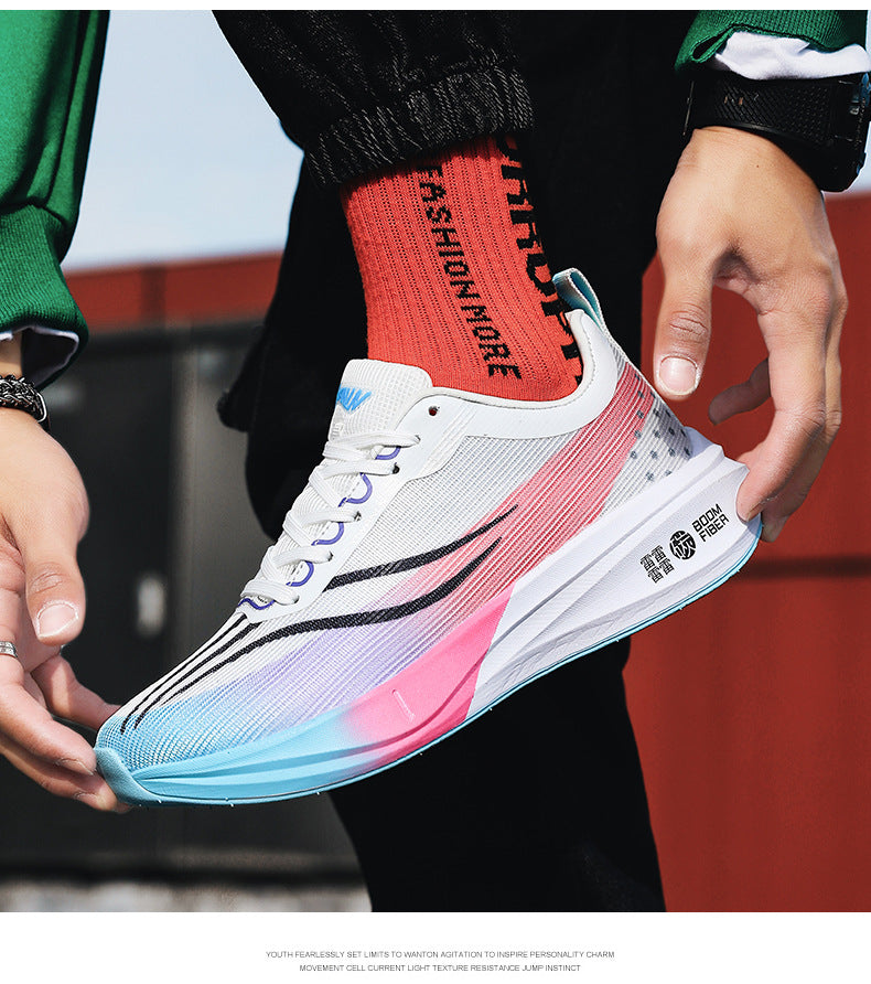 2025Spring and Summer New Style Flying Electric4C Professional Racing Shock Absorption Casual Non-slip Sports Shoes Ultra-light High Elasticity Men and Women Running Shoes