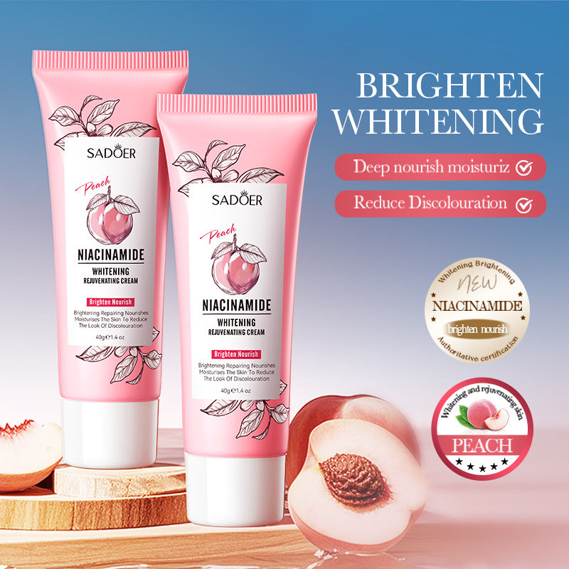 Full English Peach Niacinamide Whitening and Rejuvenating Cream SADOER Moisturizing Body Lotion  Wholesale
