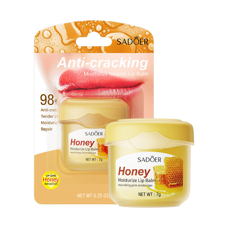 Full English Lip Balm SADOER Honey Hydrating Avocado Anti-Dry Crack Peach Lip Mask  Wholesale