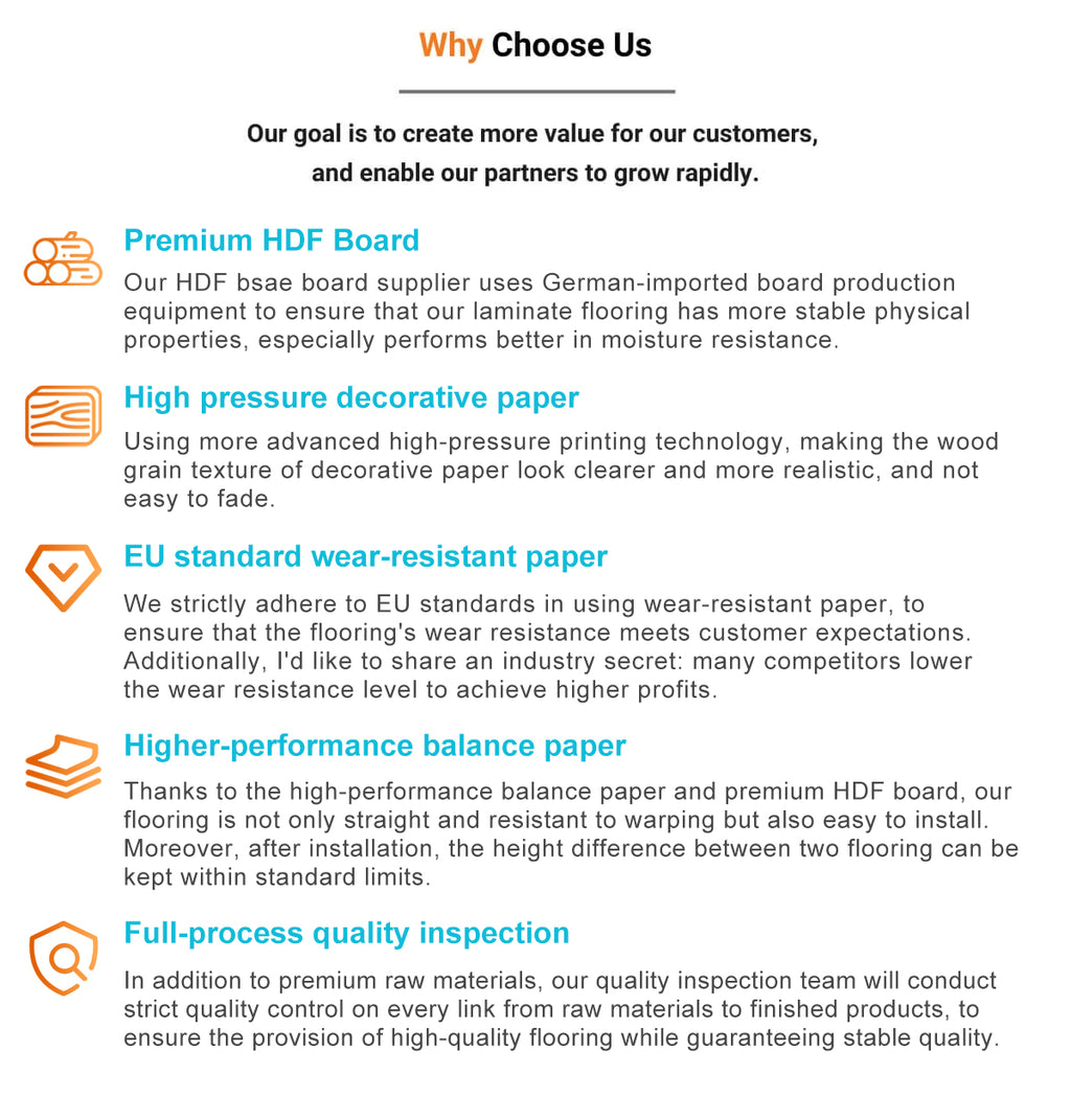 High Traffic Waterproof Water Resistant Hdf Wood 8mm 12mm Class 33 Ac7 Ac6 Ac5 Laminate Flooring