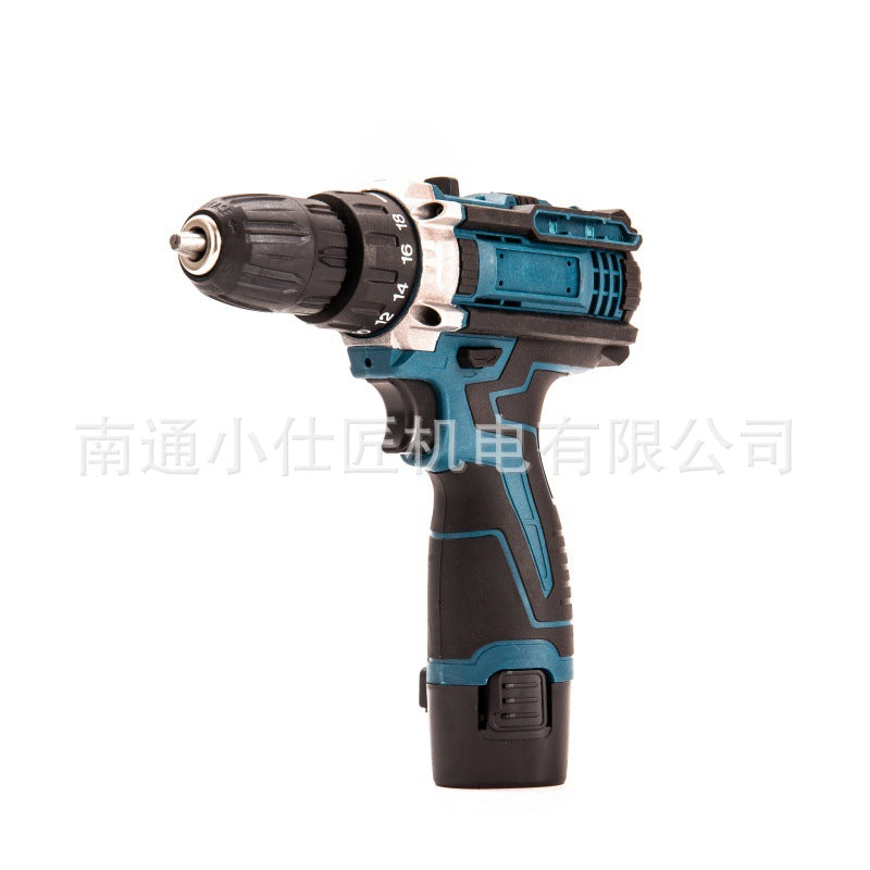Cross-Border Foreign Trade Rechargeable Lithium Drill Household Portable Multi-Function Two-Speed Pistol Drill Electric Screwdriver Wholesale