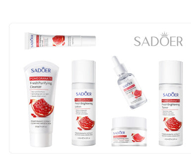 Red Pomegranate Skincare Set SADOER Hydrating Moisturizing Cleansing Nourishing  Wholesale