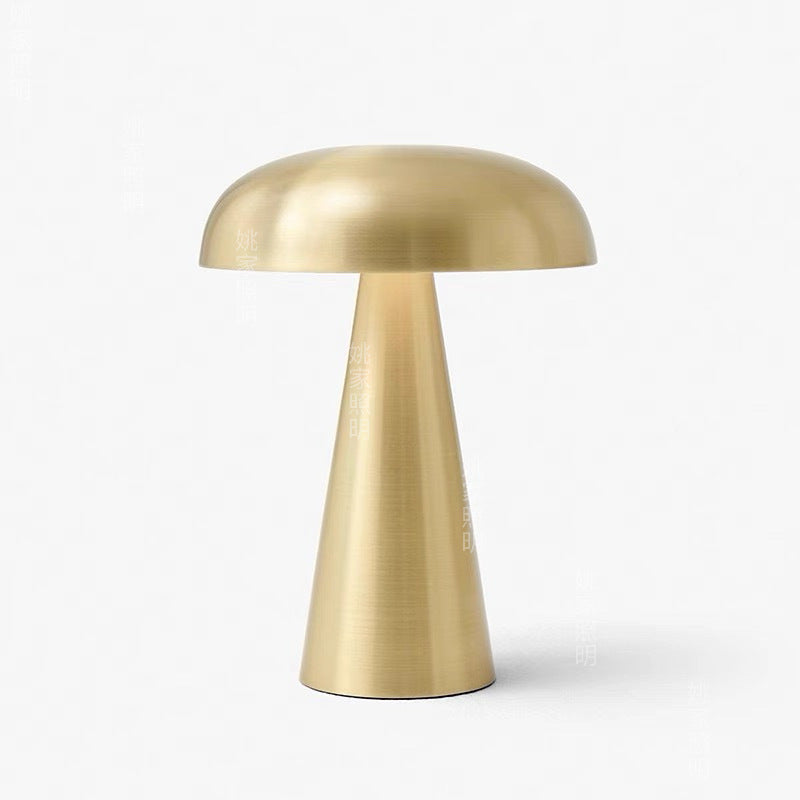 Coconut Mushroom Table Lamp Danish Mushroom Lamp Metal Bar Rechargeable Table Lamp Restaurant Atmosphere Decoration Night Light