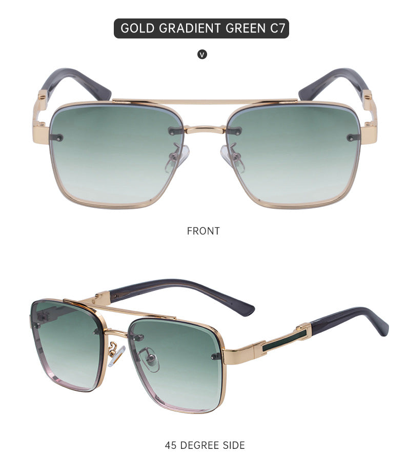 2025Retro Glasses Men Driving Sunglasses Square Frame High-end Men's Sunscreen Sunglasses Premium sunglasses