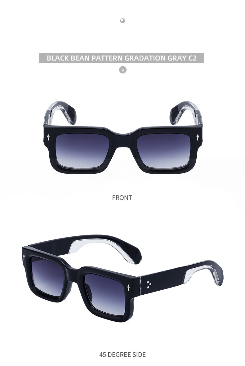 2025New Retro Square Frame Sunglasses for Men High-End European and American Retro Sunglasses Men's Trend sunglasses