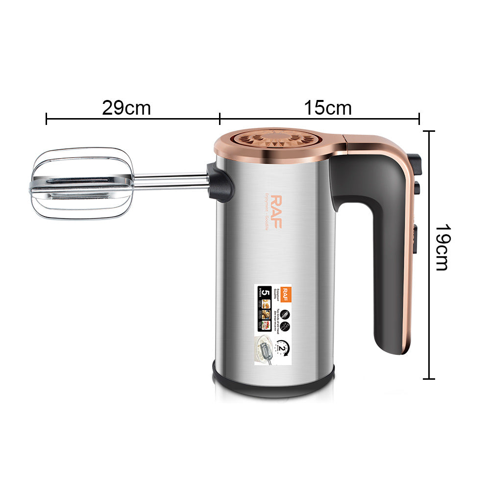 RAF EU Standard Household Stainless Steel Egg Beater Electric Baking Cake Cream Whisk Handheld Mixer R.5526