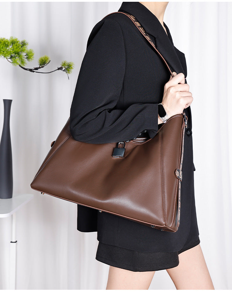 High-End Melad Crossbody Bag New Commuter Retro Tote Bag Large Capacity Versatile Single Shoulder Women's Bag Mother Bag