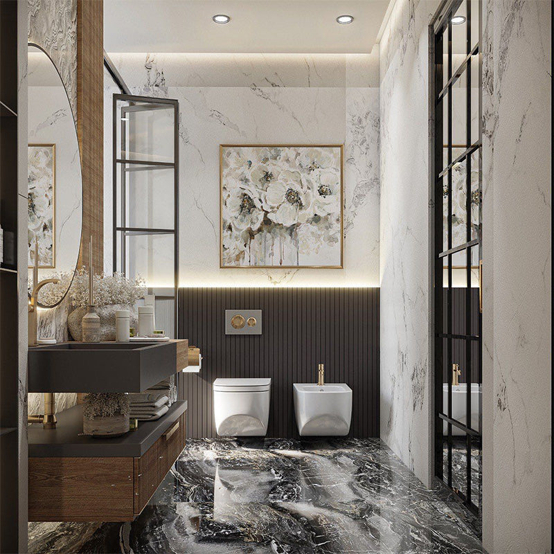 Solid Wood Vanities Bathroom Basin Cabinet Manufacturer Direct Sale Acrylic Waterproof Modern Hotel Wall Mounted Triangle