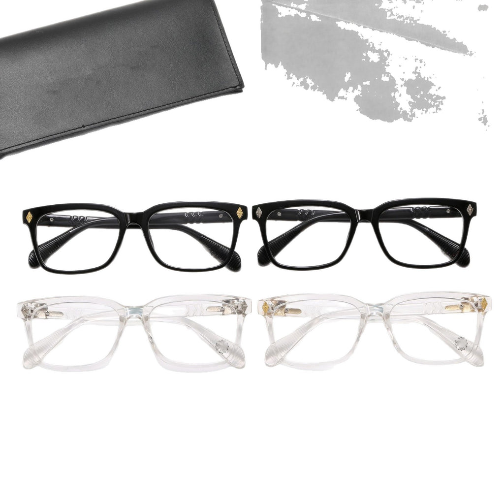 New Fashion Trend Square Frame Anti-Blue Light Non-Prescription Glasses Retro Large Frame Unisex Eyeglasses Prescription Frames7021