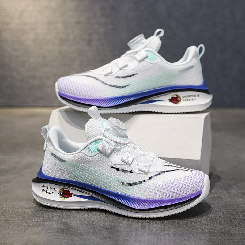 Red Rabbit7Boys' Lightweight Non-Slip Sports Shoes New Spring and Autumn Children's Casual Running Shoes Mesh Breathable Girls' Shoes