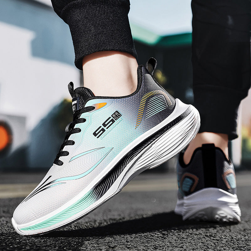 Autumn New Men's Mesh Breathable Sports Casual Running Shoes Ultra-light Thick-soled Non-slip Trendy Fashion Men's Shoes