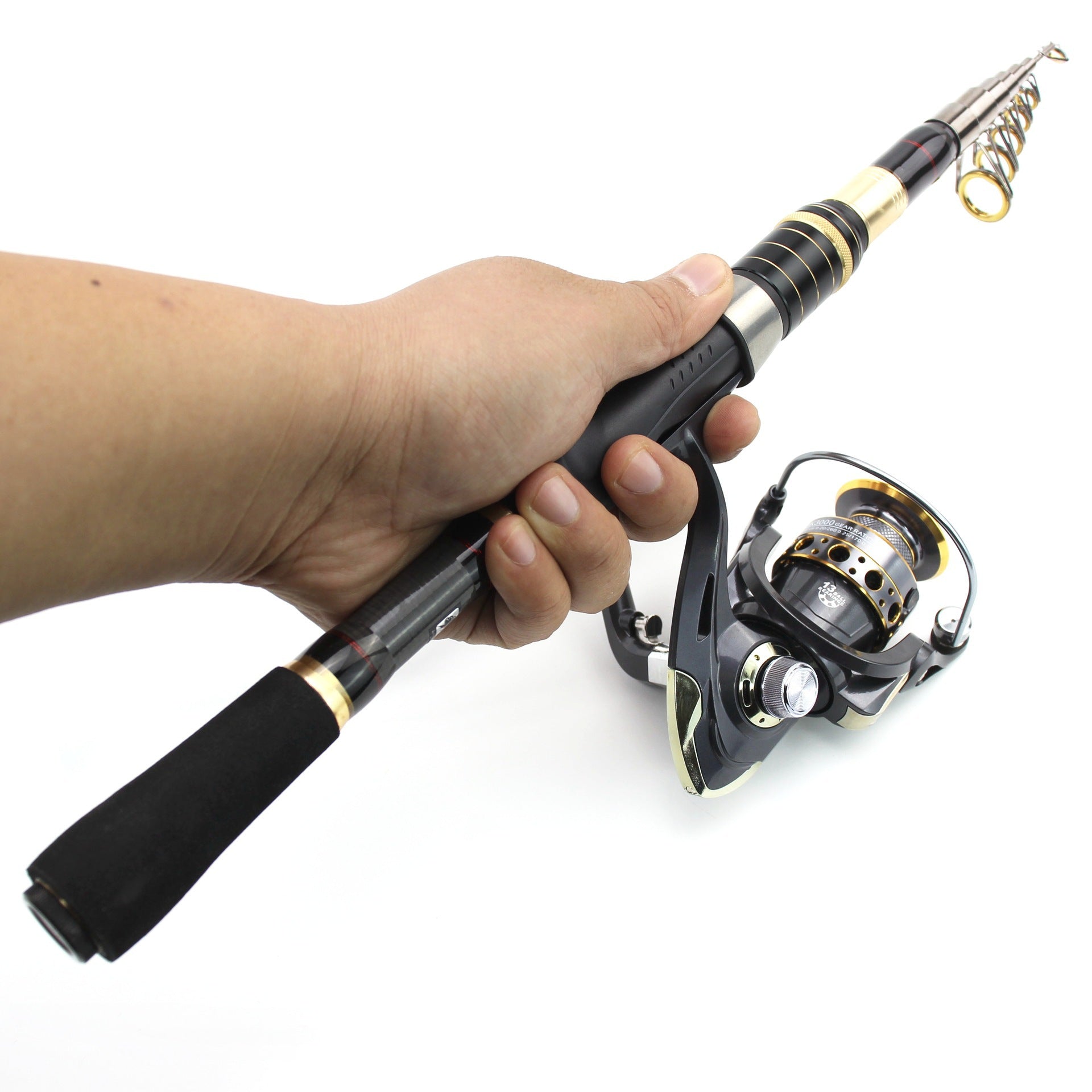 2.1Mi Xiao Hai Rod Set Ultra Short Telescopic Fishing Rod Spinning Reel Combo Amazon FBA Overseas Warehouse Fishing Gear