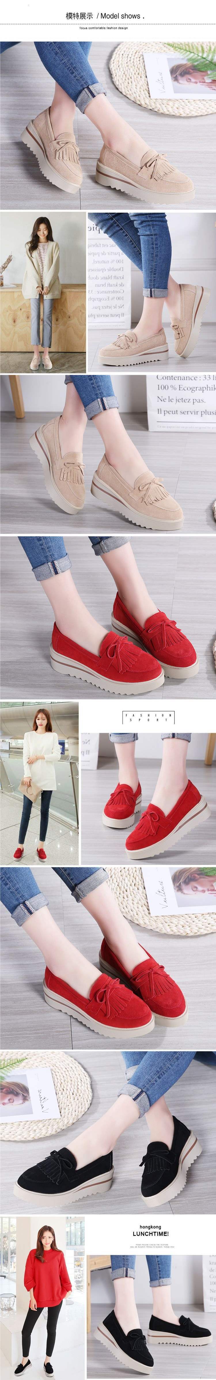 VIVIDENT New Spring and Autumn Platform Shoes for Women, Thick Sole Wedge, Large Size Slip-On Casual Mom Shoes