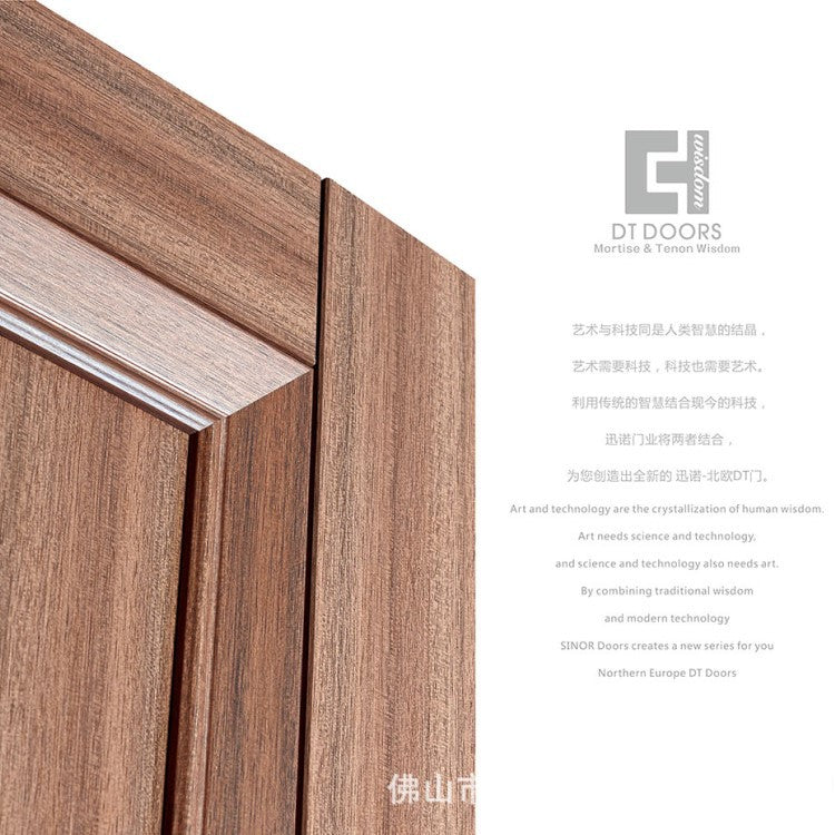 Light Luxury Interior Door Wooden Door Solid Wood Composite Paint-Free Lacquered Bedroom Door Full House Installation Wholesale