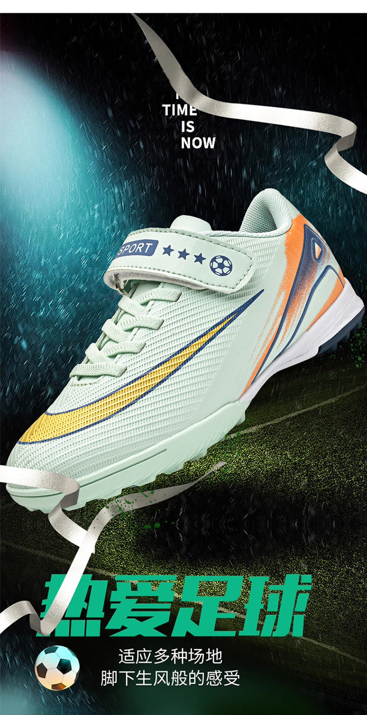 2025World Cup Children's Soccer Shoes Boys Youth Students Girls Spike Long Spike Competition Training Sports Shoes