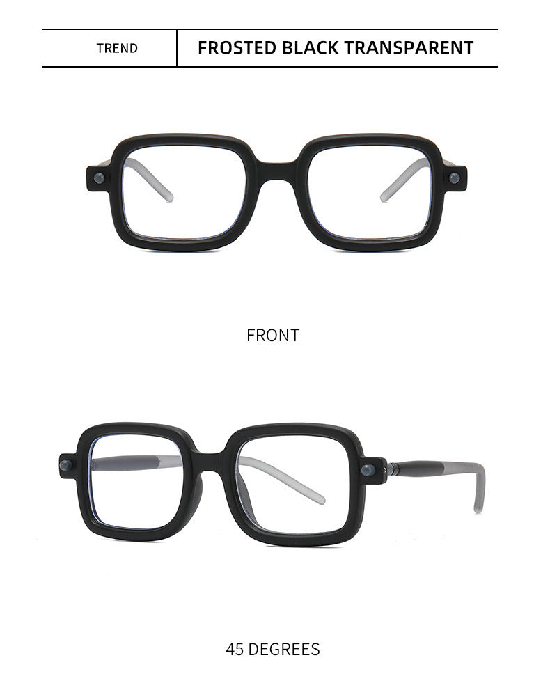 New Thick Frame Sunglasses for Men, European and American Style Square Frame Sunglasses, Retro Blue Light Blocking Sunglasses for Men, Wholesale