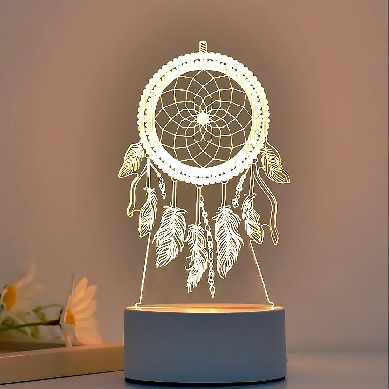 3D Night Light Acrylic Colorful Touch Remote Control Atmosphere Light Wholesale Dropshipping Creative Small Gift Factory