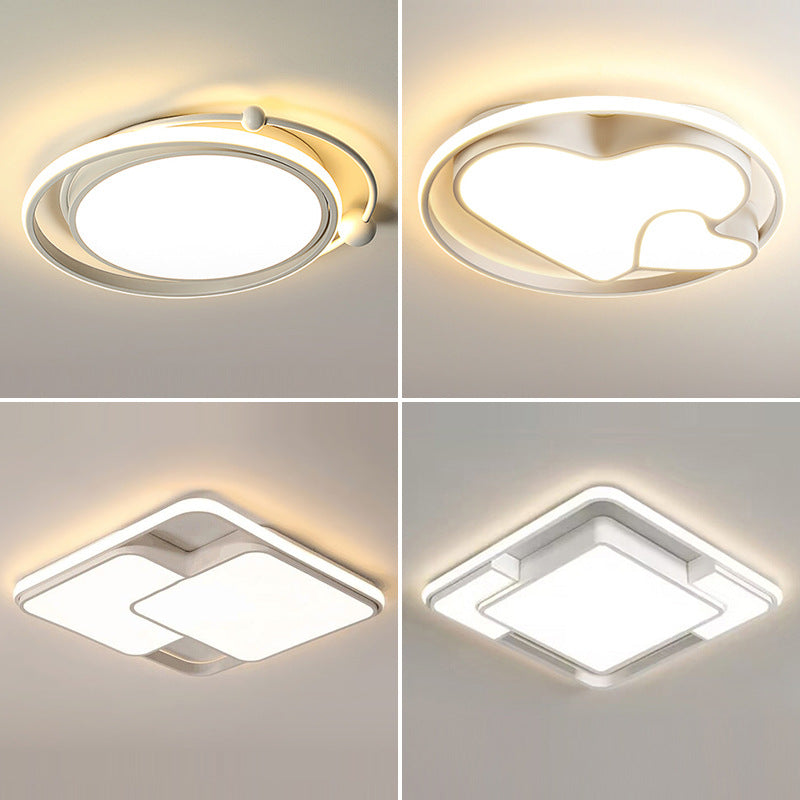 Master bedroom lamp ceiling lamp round room lamp simple modern home use led Nordic Style Study Lamp Cozy and Romantic