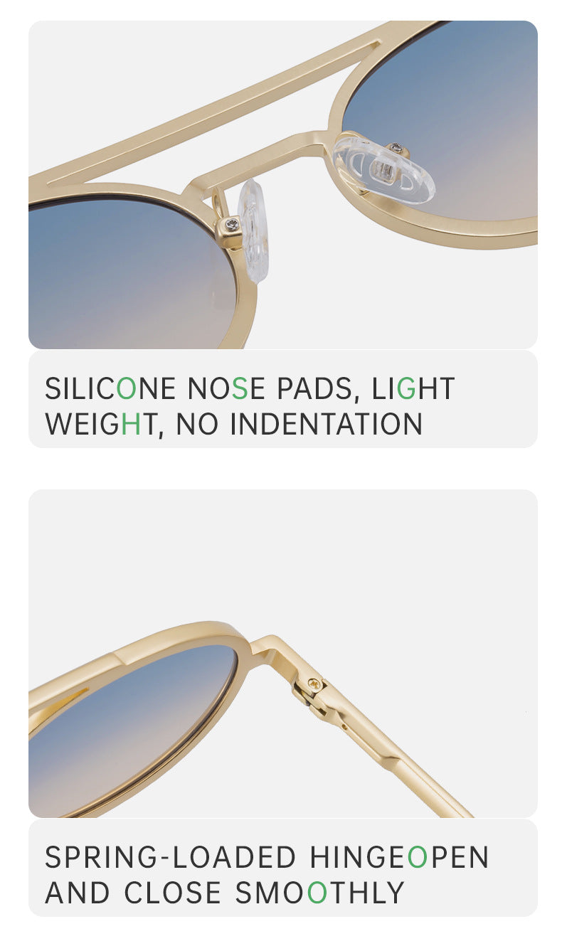 2025New European and American Retro Oval Frame Sunglasses for Men with High-end Spring Sunglasses for Women sunglasses