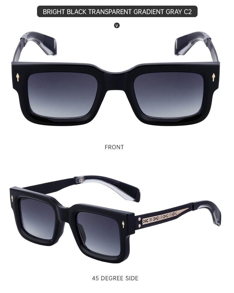 Retro Small Square Frame Men's Sunglasses Personality Street Style Sunglasses High-end Driving Glasses sunglasses