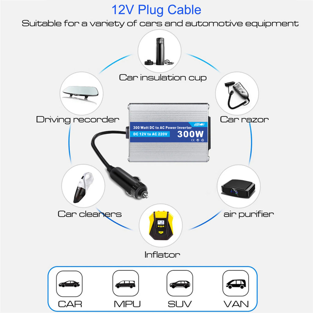 Car Converter Car Small Electrical Appliances Car Inverter150W Dc12V Transfer Communication220V Set Sail