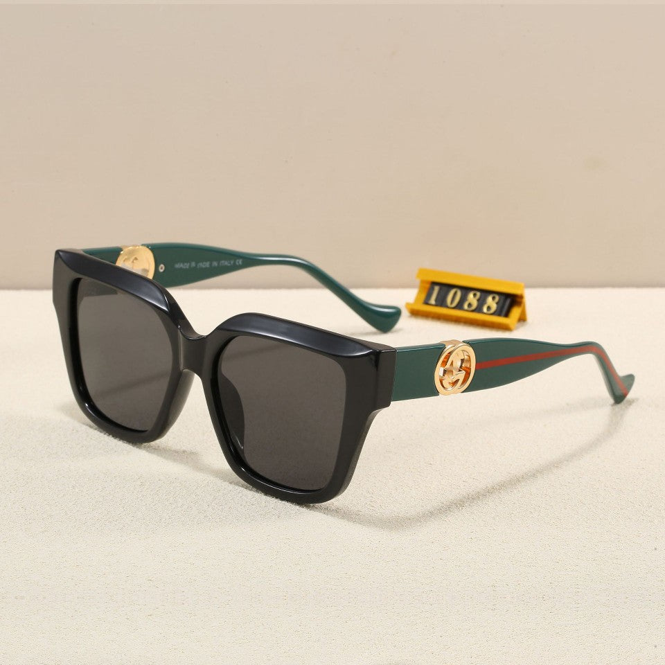 2025New style sunglasses for large faces, slimming effect, high-end feel, suitable for women Sunglasses European and American Classic Fashion