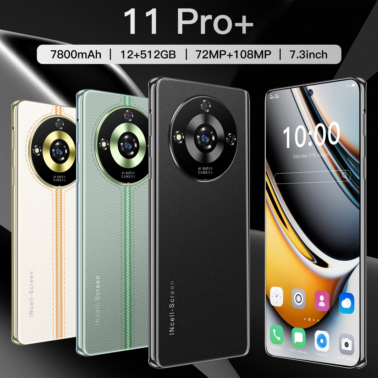 New Mobile Phone11 Pro+Android12+512G 7.3Inch Mobile Phone Source Manufacturer(Popular)