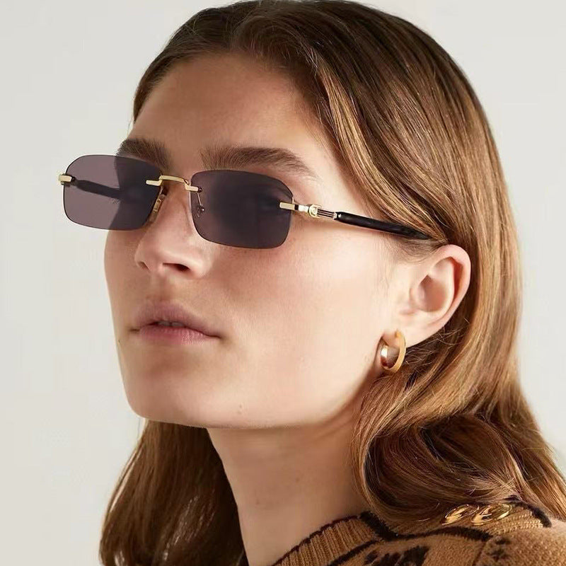 European and American new style square frame sunglasses for women INS Windproof Sunglasses for Men Driving Glasses sunglasses