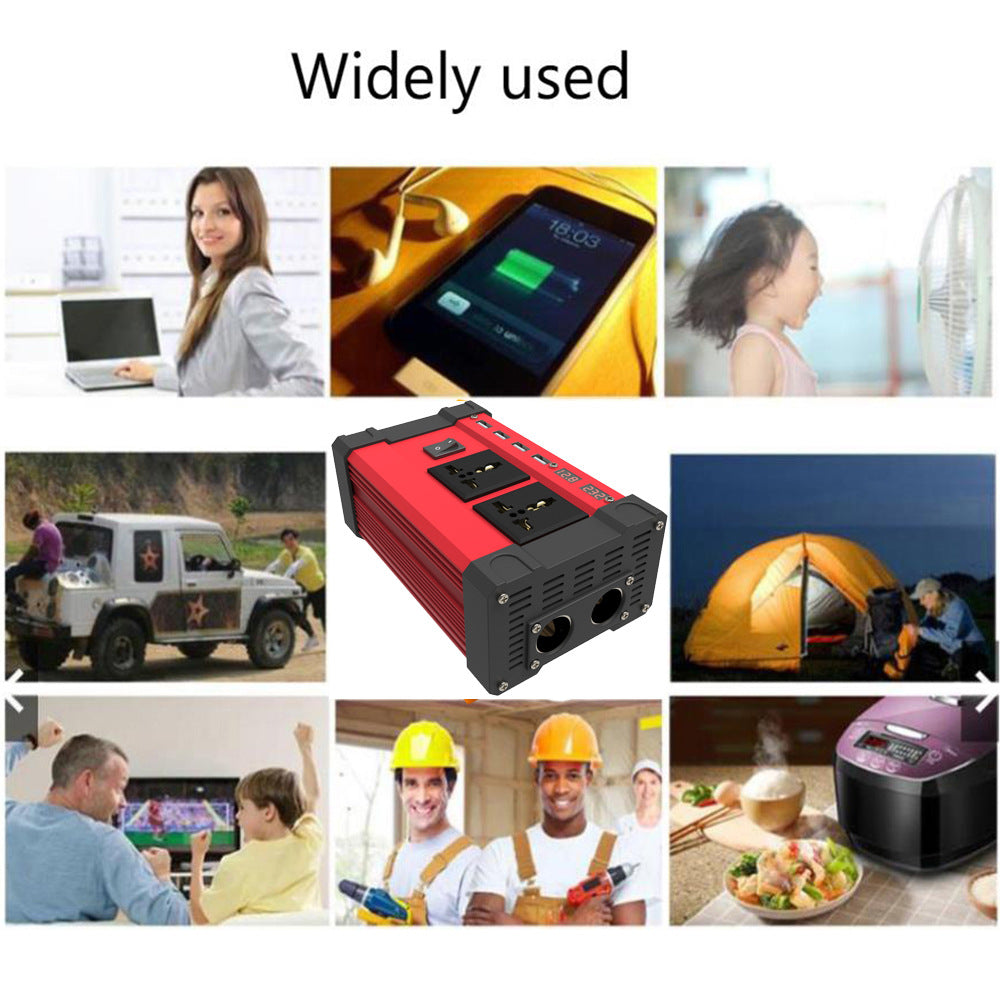 Automobile and Motorcycle Parts Car Adapter300W/500W Inverter12V Turn110V/220V Car Inverter Power Supply