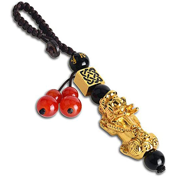 Pixiu Necklace for Men High-end Imitation Obsidian National Style Necklace Temperature-sensitive Color-changing Lucky Pixiu Buddha Bead Necklace