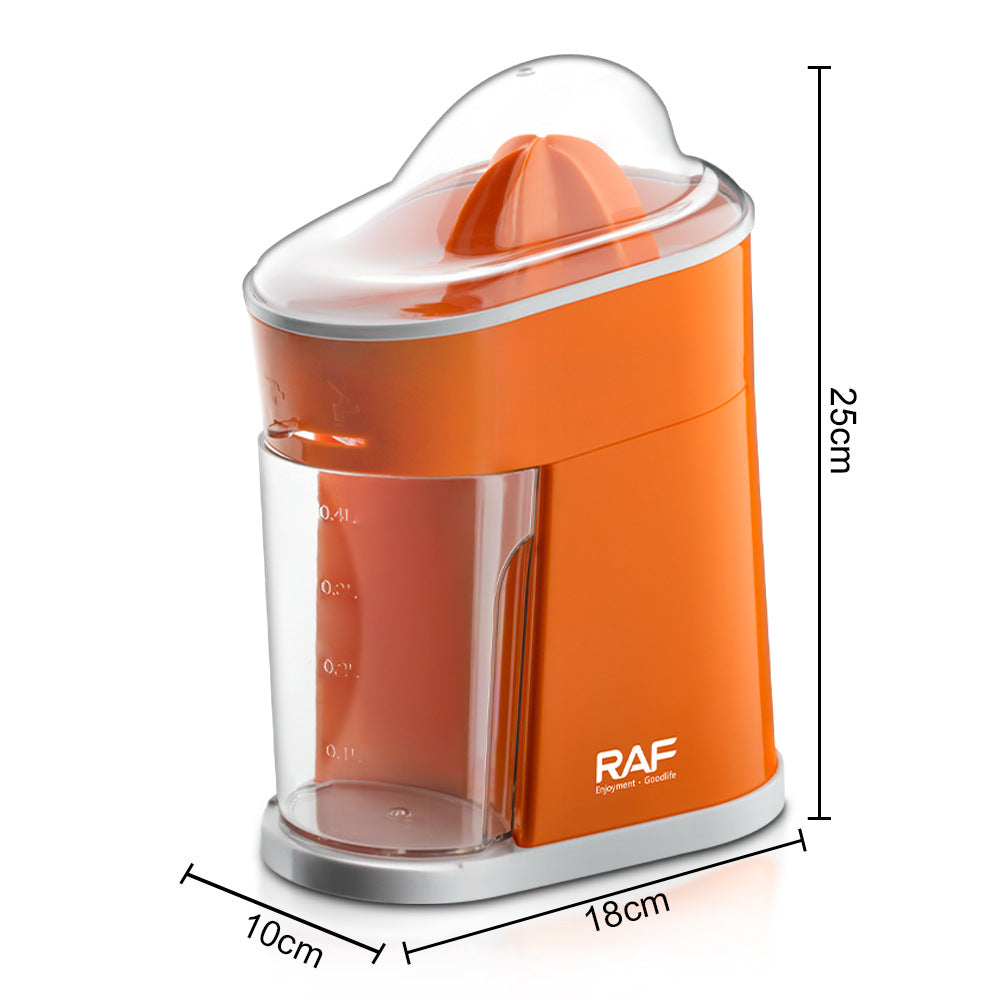 RAF EU Standard Electric Fresh Orange Juicer Household Automatic Lemon Orange Juice Machine Small Portable400ml