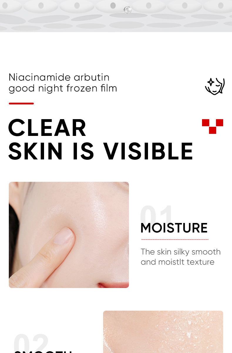 All English Good Night Cooling Mask SADOER Vitamin C Aloe Vera Sleeping Mask No-Rinse  Foreign Trade Live Wholesale