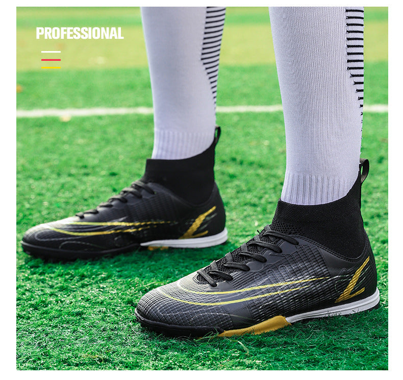 Comfortable football shoes for men and women, teenagers and students AG Spike TF Anti-Slip Breathable Turf Training Sneakers