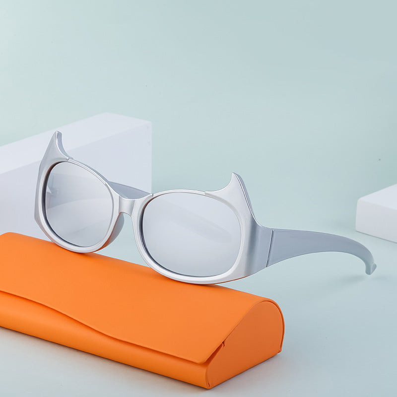 Personality Y2K Cat Eye Sunglasses Women's European and American New Trendy ins Street Style Sunglasses for Men Wholesale