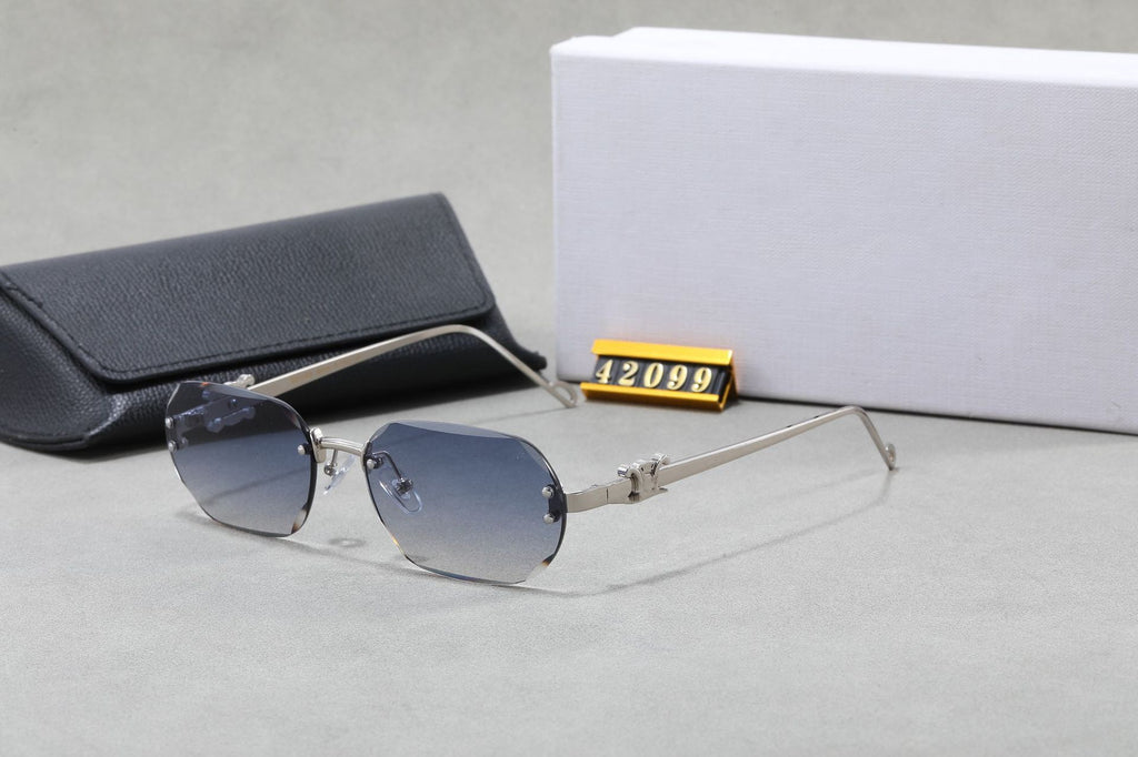 Arc de Triomphe Fashion Metal Frameless High-end Sunglasses for Women Windproof UV Protection Versatile CL42099U