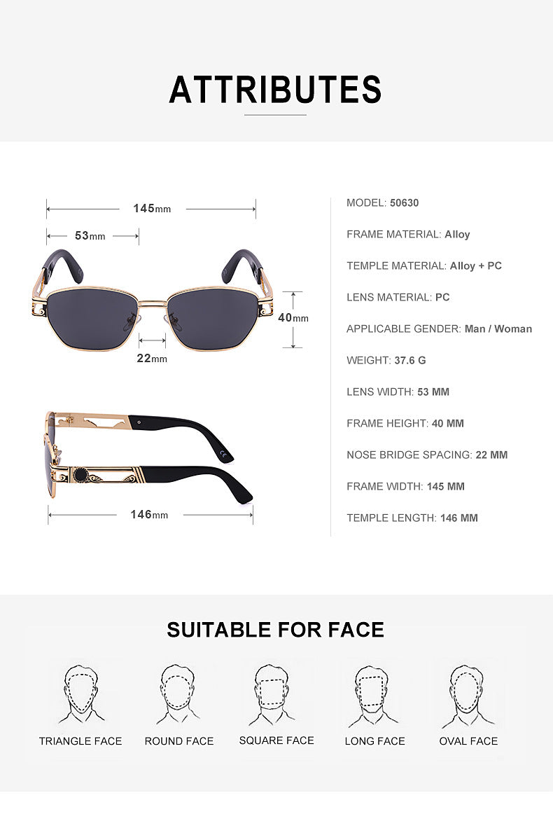 2025Steampunk Sunglasses New Men's Trendy Fashion Retro Small Square Frame Sunglasses Men sunglasses