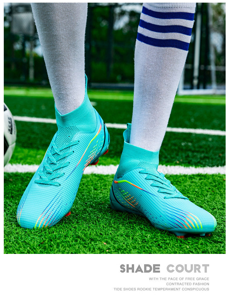 New football shoes for men and women AG Long Spike gold Competition Student Training Shoes Artificial Turf TF Wholesale of Broken Nails