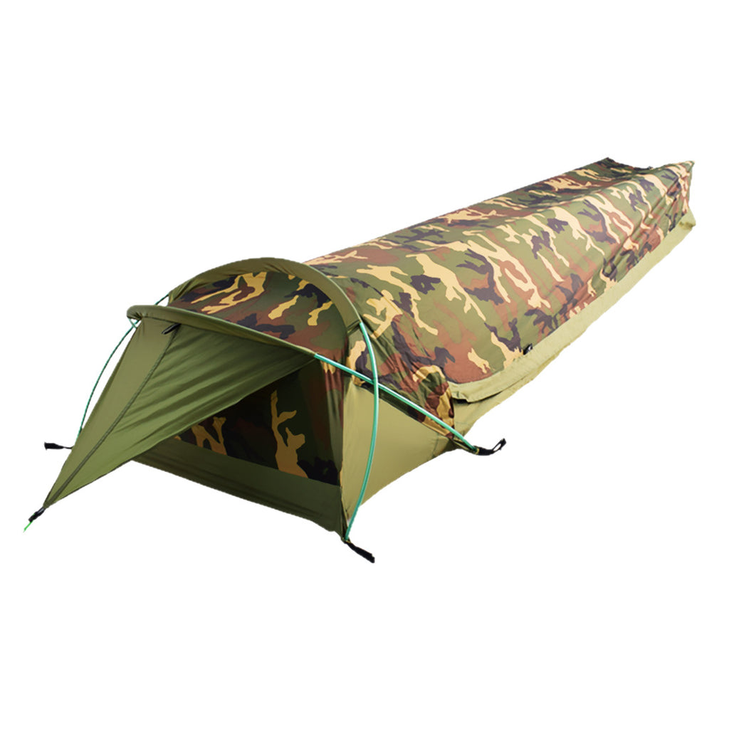 Thickened Single Tent Outdoor Camouflage Tunnel Tent Mountaineering Camping Windproof Portable Waterproof Camping Tent